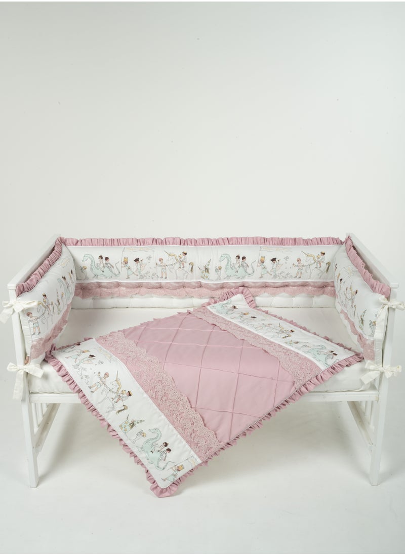 Monnet Baby Newborn Bedding Set Magic Parade - Pink Lace: Soft, Cozy, Nursery Decor, Baby Shower Gift - Premium Quality, Gender-Neutral, Breathable Fabric  - Image 1