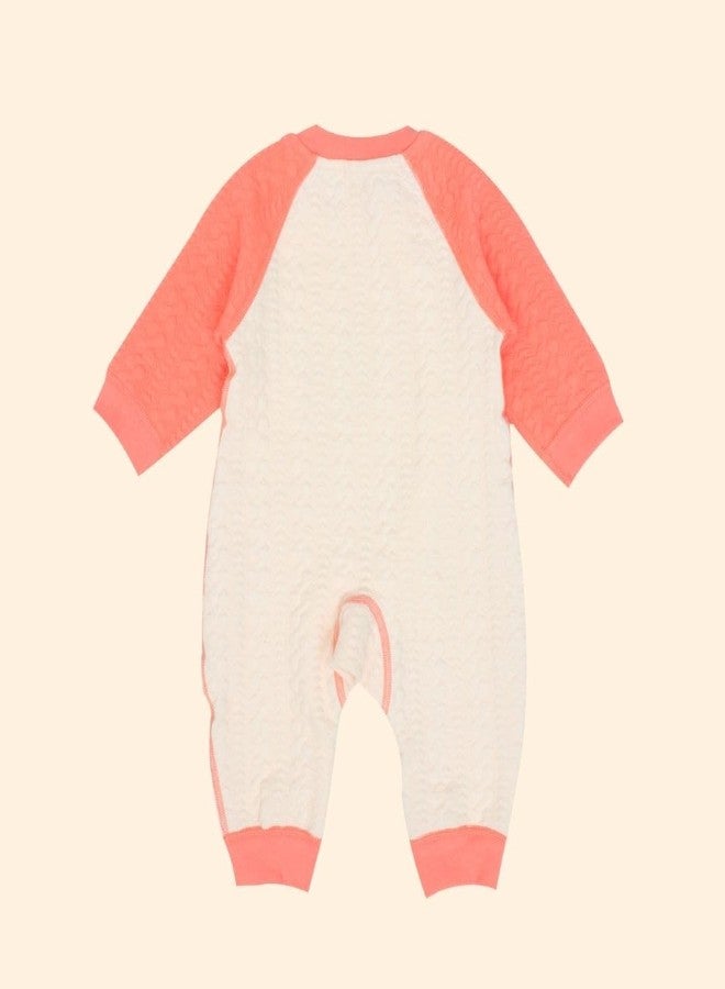 A toddler thing - 100% Organic Cotton Bodysuit | Peach Tiny Roars | Full Sleeves | Size: 3-6 Months | Soft, Breathable, Unisex Baby Bodysuit | Baby Clothing - Image 4
