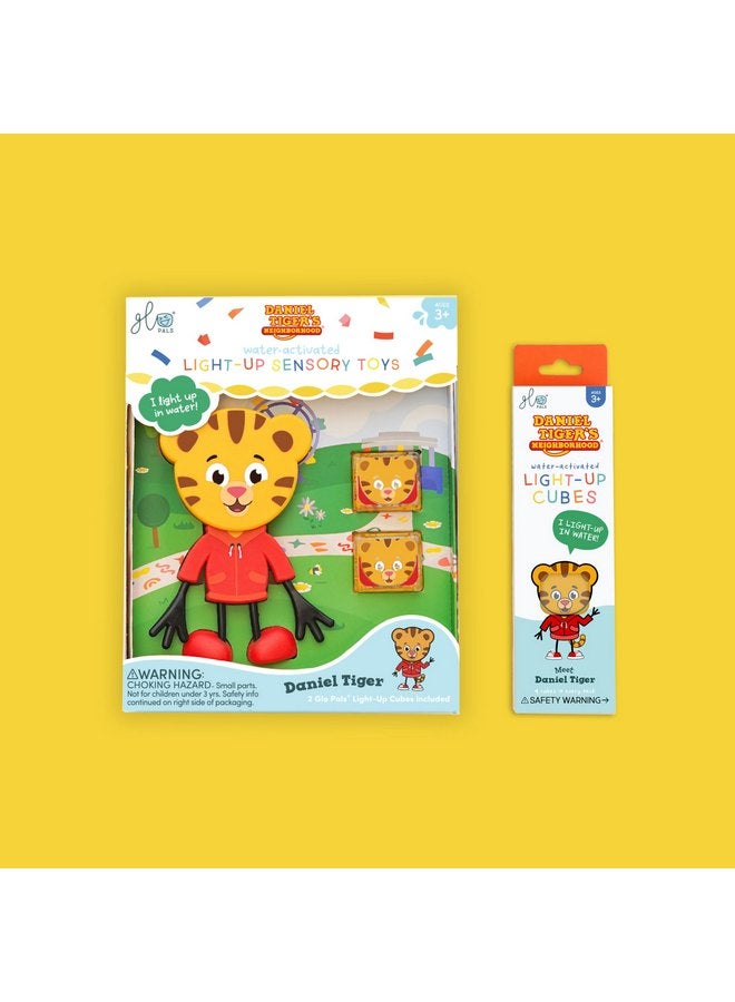 Glo Pals x Daniel Tiger's Neighborhood Water-Activated Bath Toy with 6 Reusable Light-Up Cubes for Sensory Play - Image 4