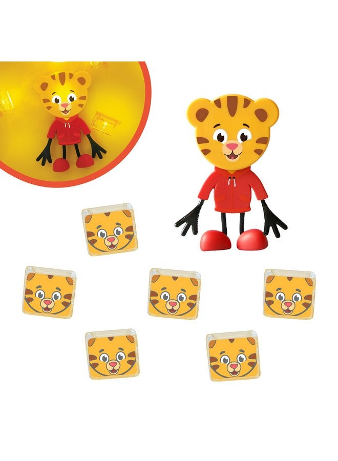 Glo Pals x Daniel Tiger's Neighborhood Water-Activated Bath Toy with 6 Reusable Light-Up Cubes for Sensory Play - Image 1
