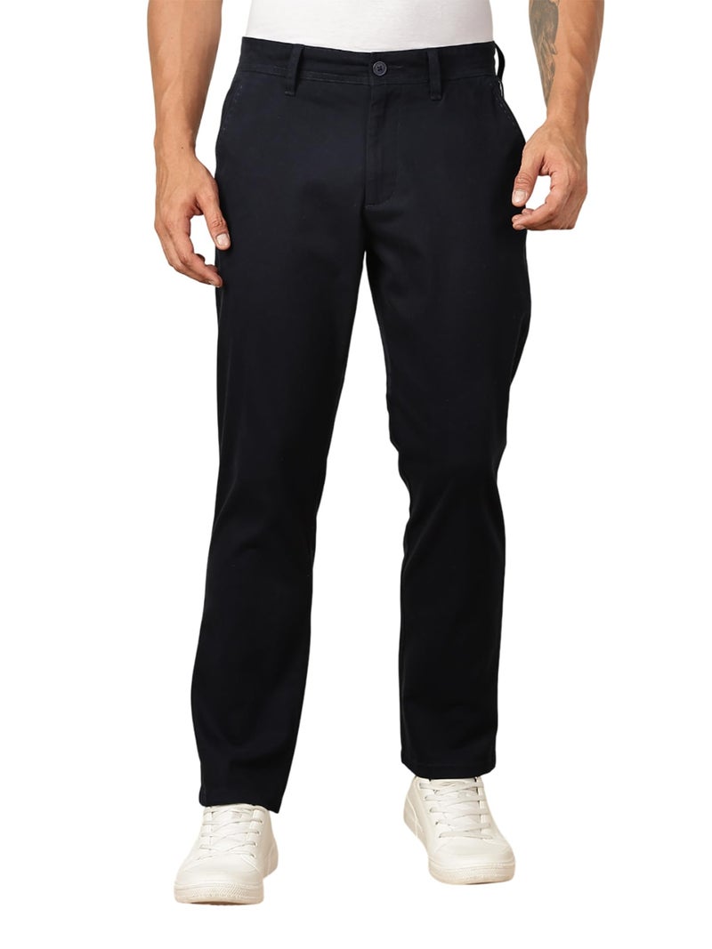 Thomas Scott Men's | Solid | Light Weight | Breathable Fabric | 4 Pockets | Regular Fit | Trouser | Chinos | Pants for Men (CCBT139_Navy_36) - Image 1