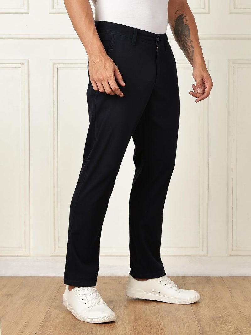 Thomas Scott Men's | Solid | Light Weight | Breathable Fabric | 4 Pockets | Regular Fit | Trouser | Chinos | Pants for Men (CCBT139_Navy_36) - Image 4