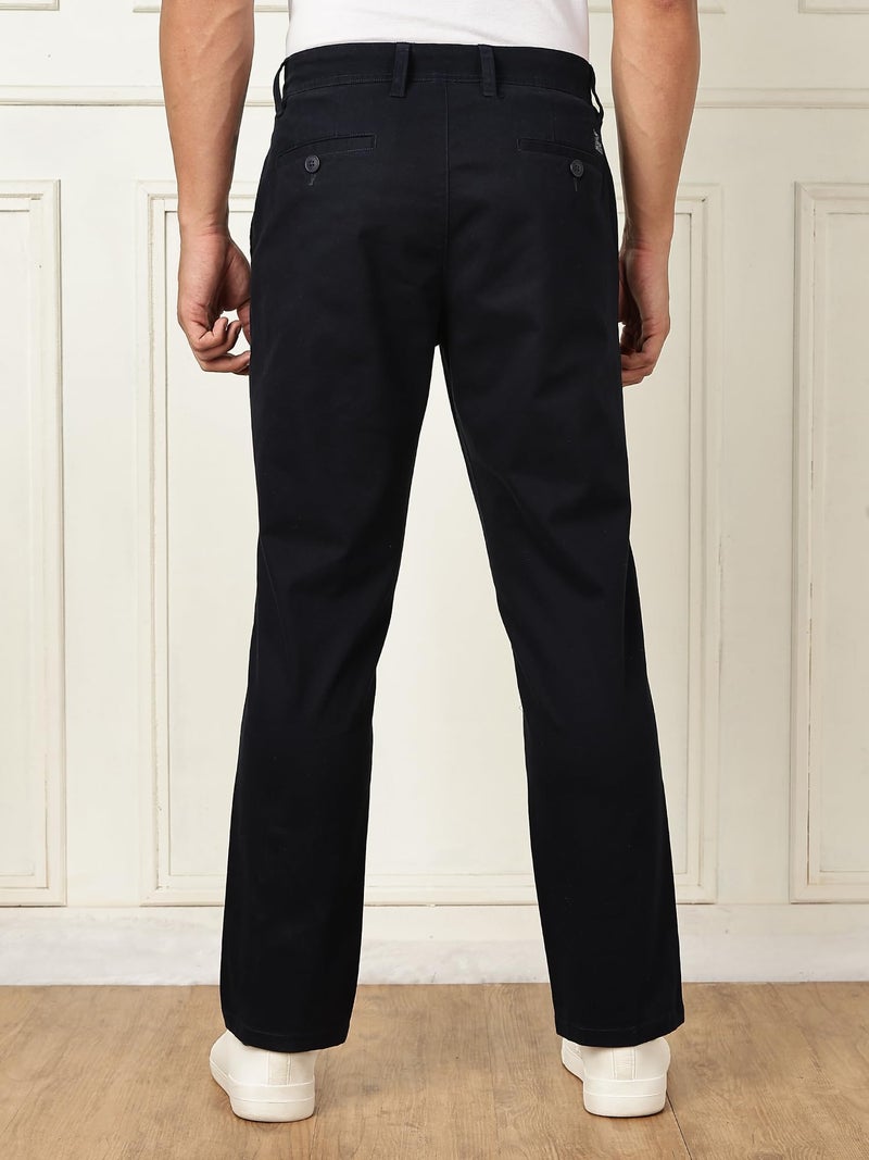 Thomas Scott Men's | Solid | Light Weight | Breathable Fabric | 4 Pockets | Regular Fit | Trouser | Chinos | Pants for Men (CCBT139_Navy_36) - Image 2