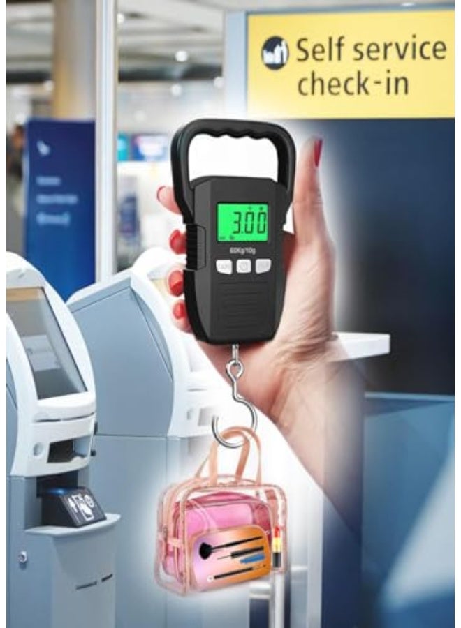 Fish Scale, Digital Luggage Weight Scale 132lb 60kg Hanging Scales Fish Scale, Hanging Luggage Scale with Comfortable Handle and Large Hook  - Image 2