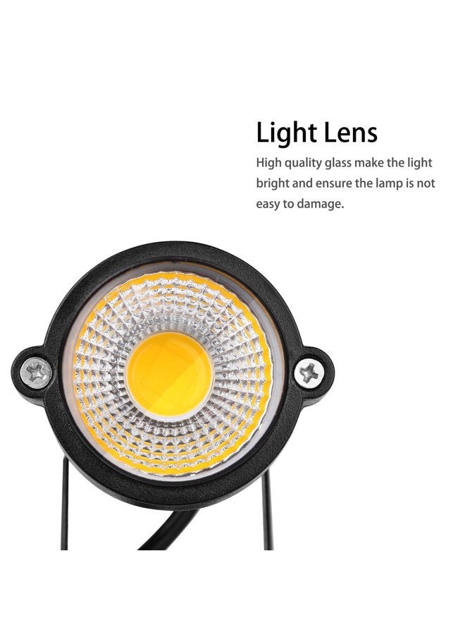 LemonBest مصباح لاندسكيب LED من ليمونبيست 5 واط ضوء أبيض مزخرف مع قابس للاستخدام الداخلي والخارجي للحدائق والإضاءة على السلالم والجدران (أبيض دافئ) - Image 2