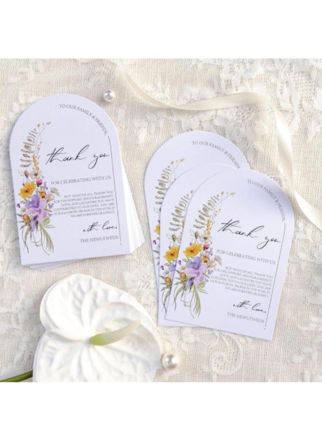 50 Pcs Thank You Cards Wedding Dinner Event Seating Cards Table Decoration Thank You Cards - Image 1