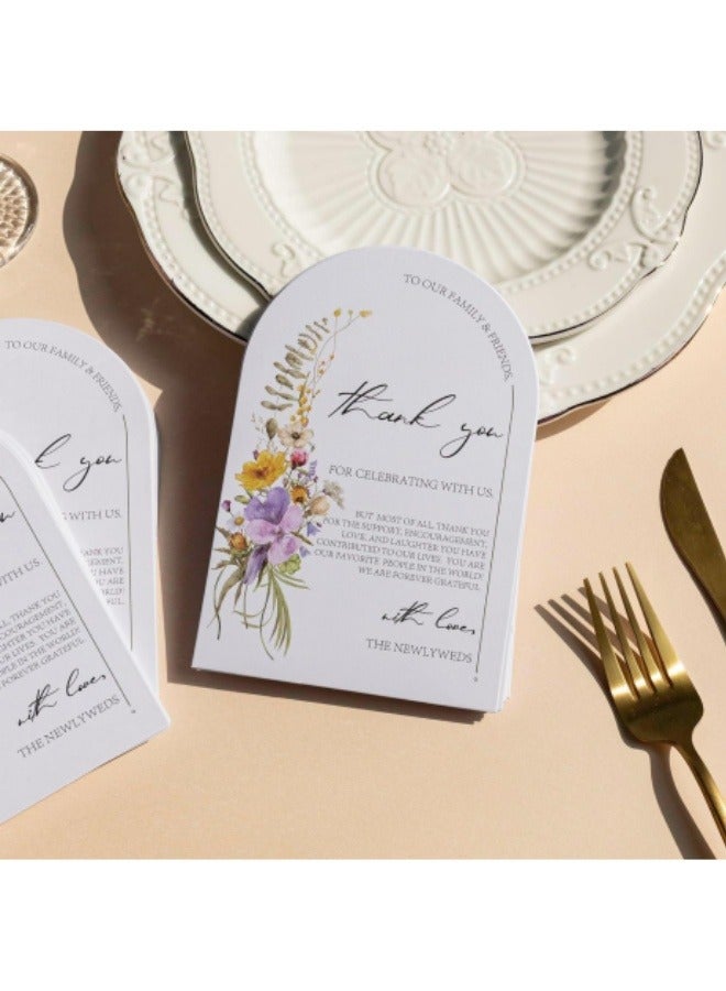 50 Pcs Thank You Cards Wedding Dinner Event Seating Cards Table Decoration Thank You Cards - Image 3