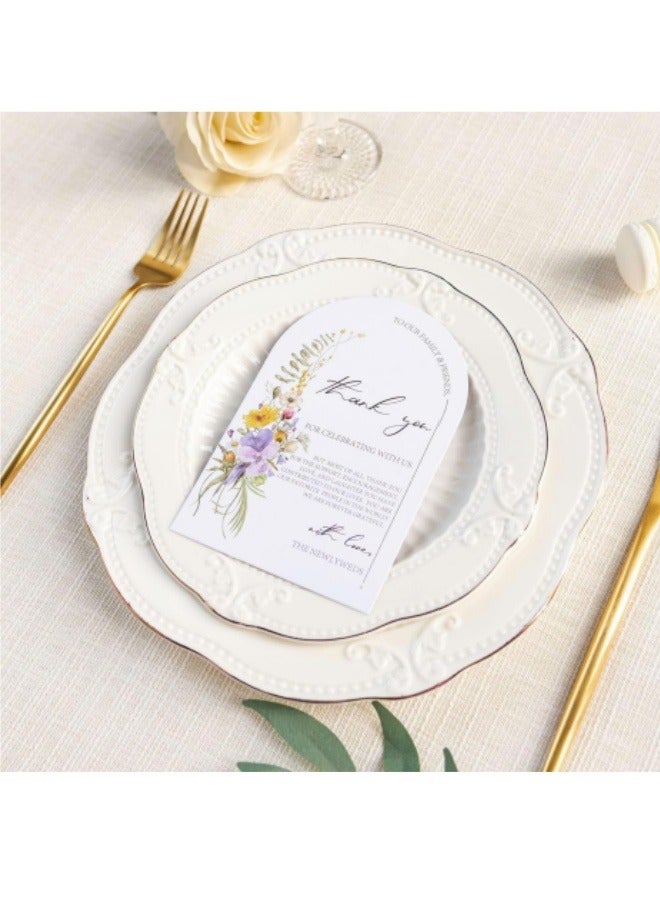 50 Pcs Thank You Cards Wedding Dinner Event Seating Cards Table Decoration Thank You Cards - Image 5