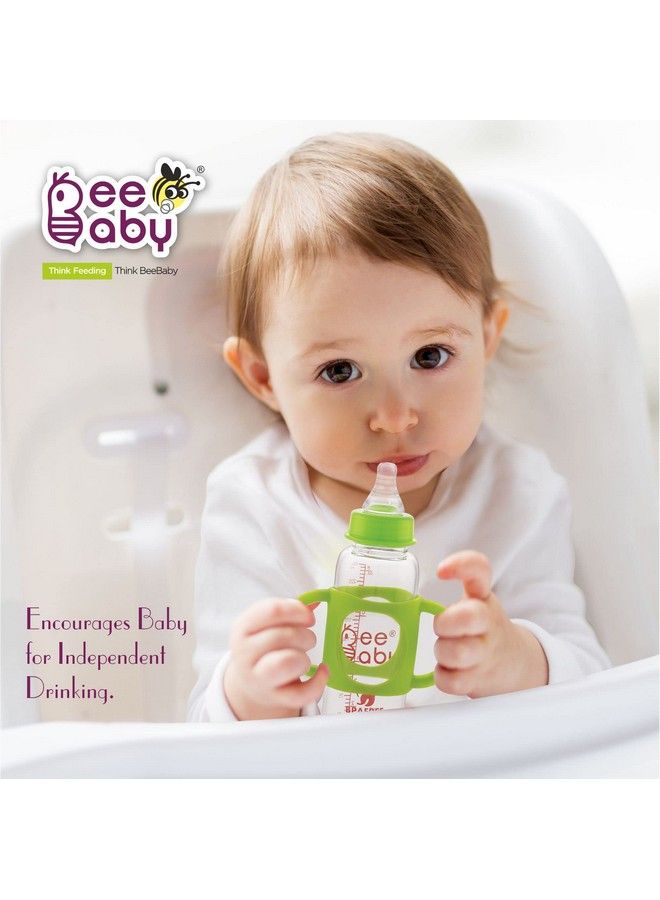 Beebaby 100% Silicone Handle For Slim Neck Feeding Bottle. Green. 100% Bpa Free. 4M+ (Green) - Image 4