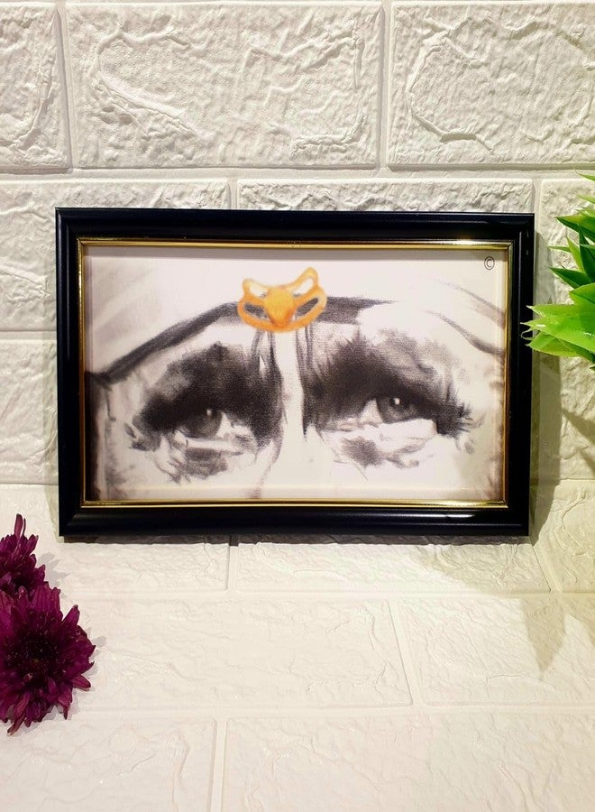 Hemant art إطار صور هيمانت آرت "عيون مباركة ساي بابا" للتعليق على الحائط، مصنوع من ألياف إيطالية مقاومة للماء، مستورد - 30×15 سم بدون حامل - Image 4