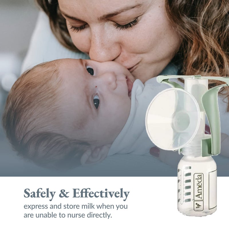 Ameda Portable Manual Breast Pump, Breast Feeding Essentials, Portable, BPA and DEHP Free - Image 4