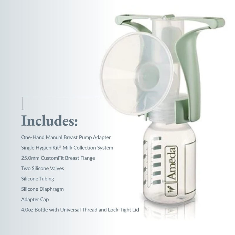 Ameda Portable Manual Breast Pump, Breast Feeding Essentials, Portable, BPA and DEHP Free - Image 3