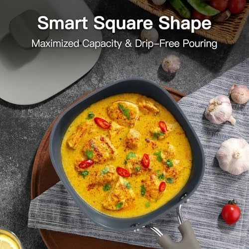 Legacy Culinaryware 1.5QT Saucepan with Lid, Nonstick Ceramic Coating, PFAS & PFOA-Free, Induction Compatible, Dishwasher Safe, Stay-Cool Handles, Durable Scratch-Resistant Design - Image 5
