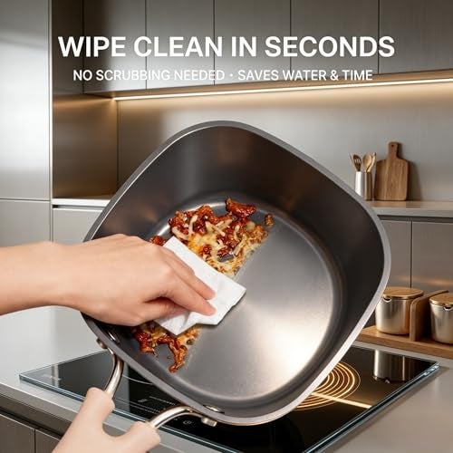 Legacy Culinaryware 1.5QT Saucepan with Lid, Nonstick Ceramic Coating, PFAS & PFOA-Free, Induction Compatible, Dishwasher Safe, Stay-Cool Handles, Durable Scratch-Resistant Design - Image 4