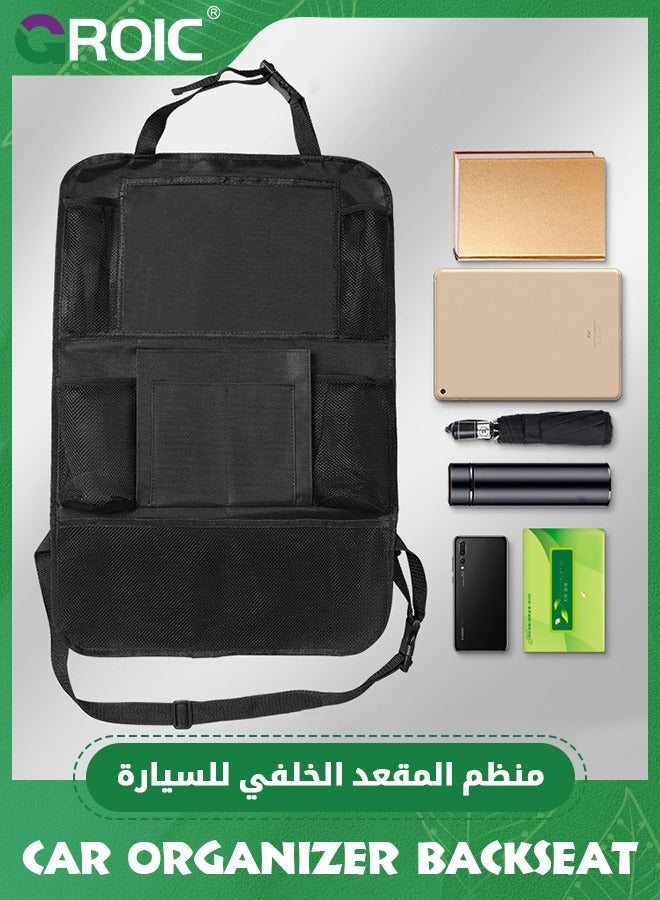 GROIC Car Organizer Backseat Seatback Protector Back Seat Storage for Kids Protection Sag Proof & Reinforced Corners Protects - Image 2
