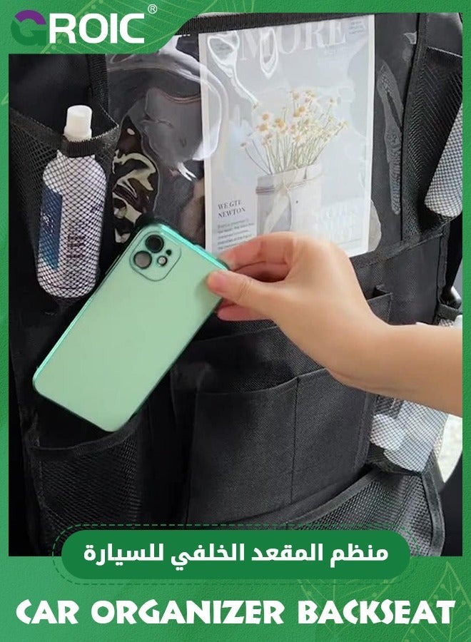 GROIC Car Organizer Backseat Seatback Protector Back Seat Storage for Kids Protection Sag Proof & Reinforced Corners Protects - Image 4