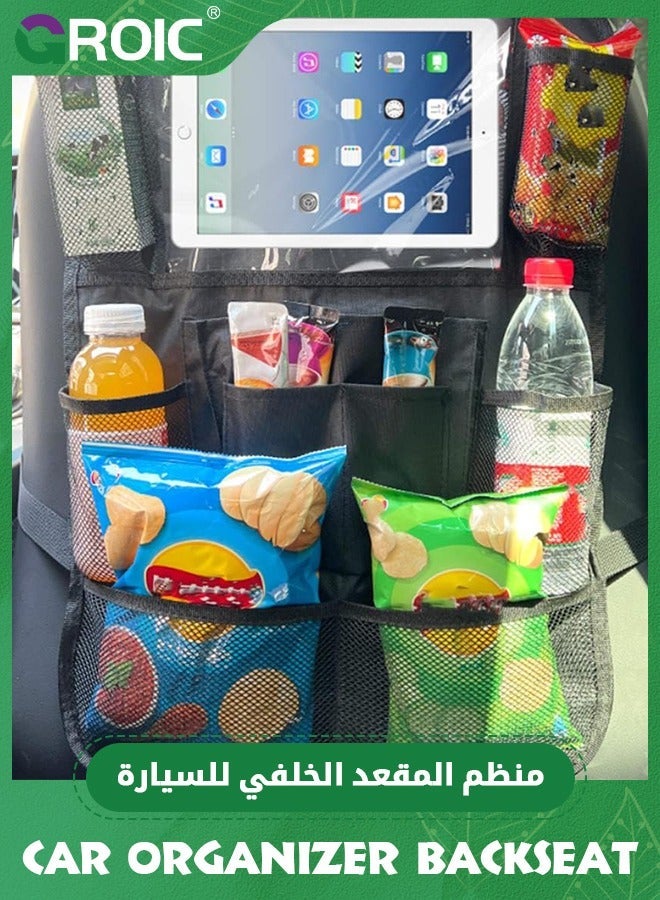GROIC Car Organizer Backseat Seatback Protector Back Seat Storage for Kids Protection Sag Proof & Reinforced Corners Protects - Image 3