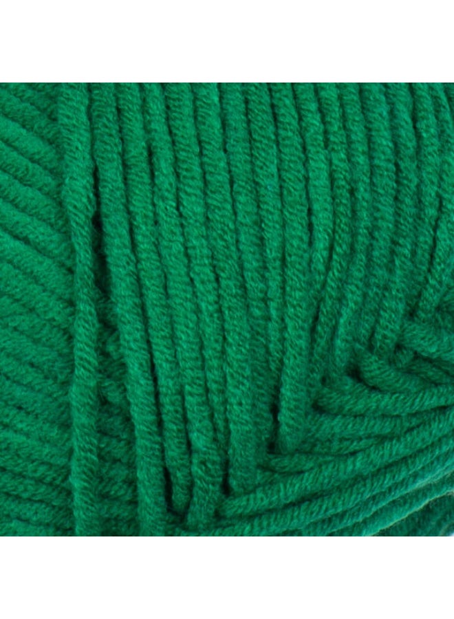 YarnArt Jeans Plus Yarn, Cotton-Acrylic Blend, Color 52 Dark Green, 100g (160m) - Image 2