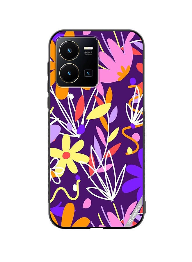 Protective Case Cover For Vivo Y35 Organic Patterns Collection Design Multicolour