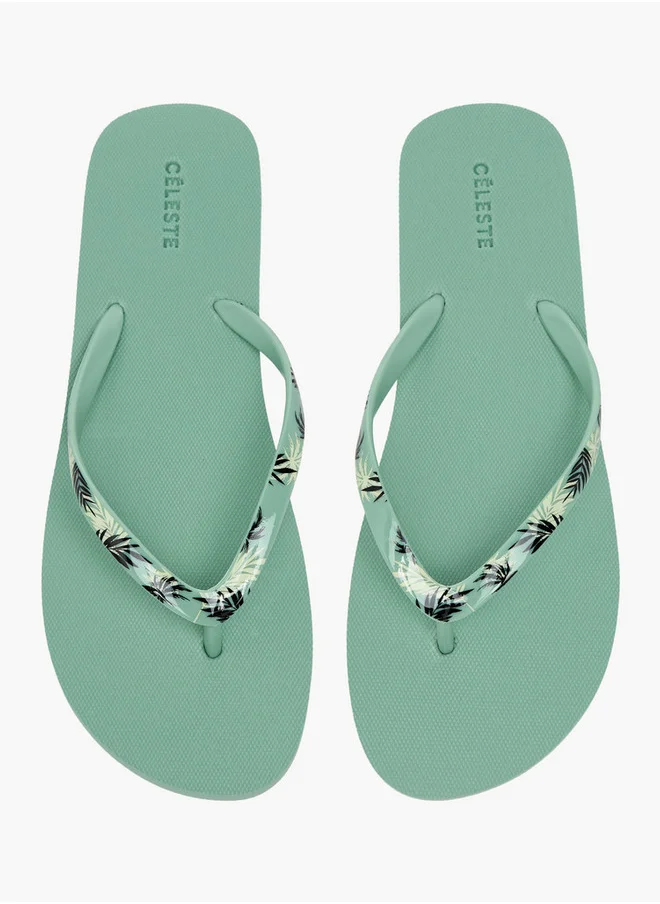 Celeste Women's Printed Slip-On Thong Slippers