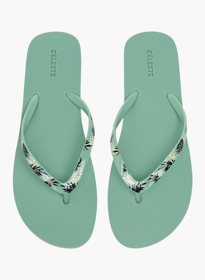 Celeste Women's Printed Slip-On Thong Slippers - Image 1