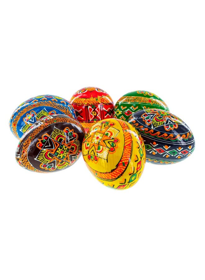 Set Of 6 Hand Painted Wooden Ukrainian Easter Eggs 2.5 Inches - pzsku/ZD769035EF5F5BD383F87Z/45/_/1735214654/d5527e80-f2ce-44aa-9a9c-fd3dbd96a243