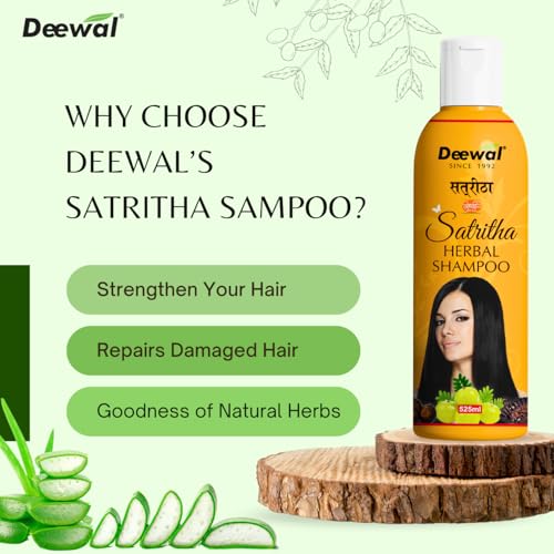 Deewal Khadi Herbal Satritha Herbal Shampoo for men women, 500 ml (Pack of 1) - Image 2