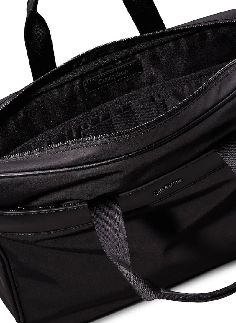 CALVIN KLEIN Men's CK Essential Nylon Laptop Computer Bag - Polyester, Black