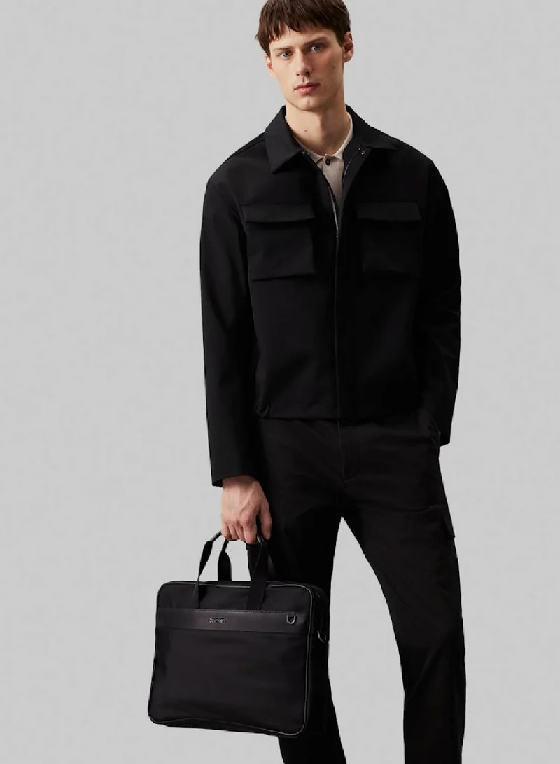 CALVIN KLEIN Men's CK Essential Nylon Laptop Computer Bag - Polyester, Black