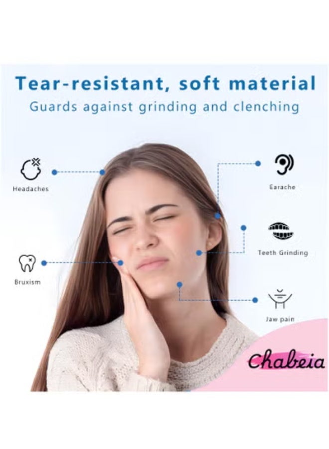 شابية 8 قطع من واقيات الفم المطورة لطحن الأسنان في الليل، يمكن استخدامها لطحن الأسنان المعتدل، وصينية تبييض الأسنان، وواقيات الفم الرياضية، وطحن الأسنان الشديد مع حقيبتين للسفر. - Image 4