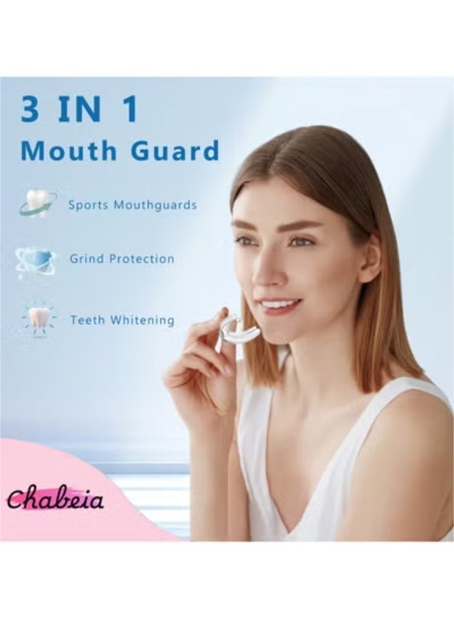 شابية 8 قطع من واقيات الفم المطورة لطحن الأسنان، مناسبة للاستخدام في حالات طحن الأسنان المعتدل، وقوالب تبييض الأسنان، وواقيات الفم الرياضية، وحالات طحن الأسنان الشديدة، مع حقيبتين للسفر. - Image 5