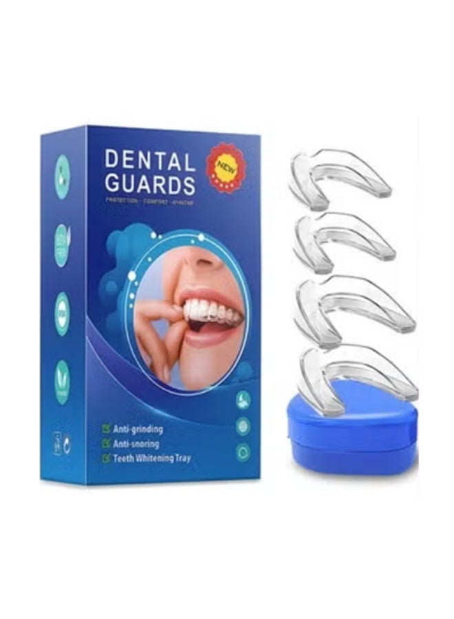 شابية 8 قطع من واقيات الفم المطورة لطحن الأسنان، مناسبة للاستخدام في حالات طحن الأسنان المعتدل، وقوالب تبييض الأسنان، وواقيات الفم الرياضية، وحالات طحن الأسنان الشديدة، مع حقيبتين للسفر. - Image 2