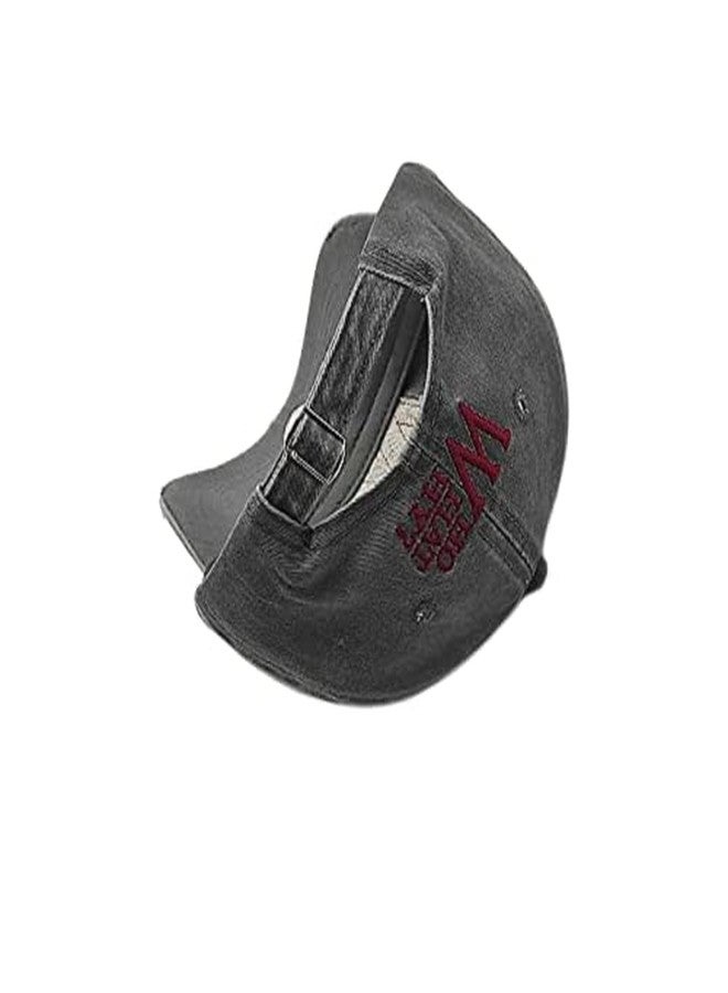 PrimeBox Vintage Embriodered W Letter Snapback Denim Adjustable Sports Baseball Caps for Men Woman (Grey) - Image 3