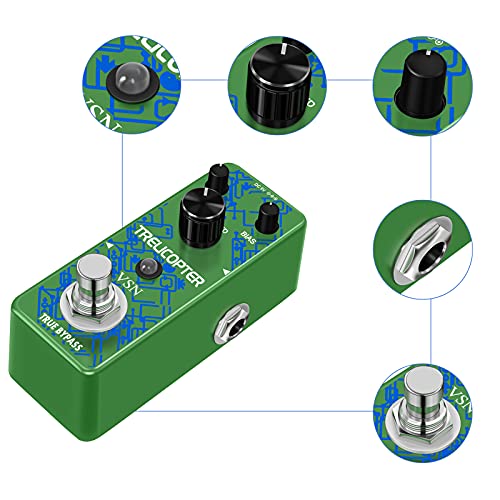 VSN Guitar Tremolo Effect Pedal of Classic Trelicopter Effects Tremolo Pedals for Electric Guitar Effect True Bypass - Image 5