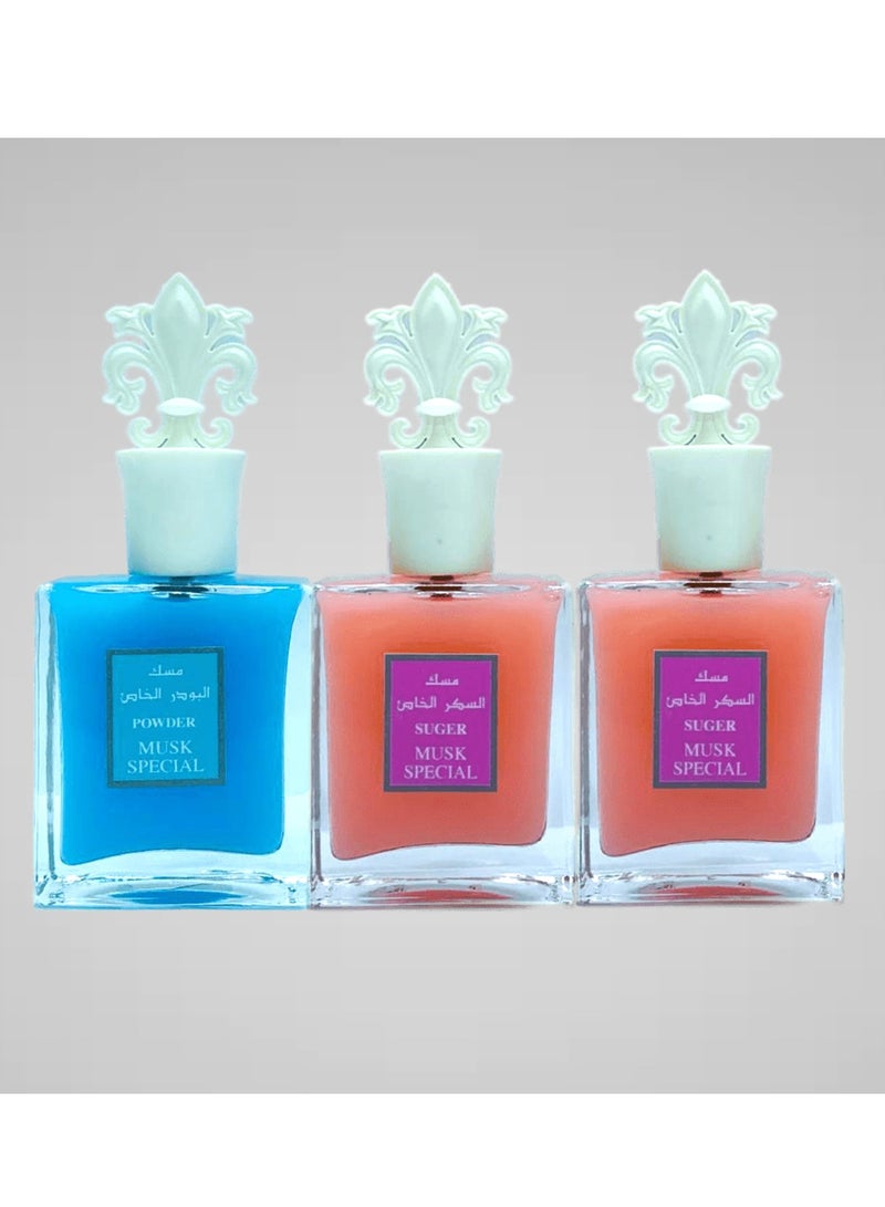 بيليزا عطور مجموعة الصبايا قطعه مسك البودر الخاص و قطعتين مسك السكر الخاص - Image 1