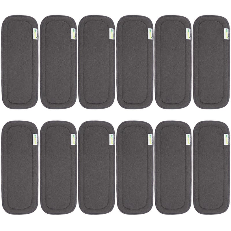 Wegreeco Reusable Soft 5 Layers 12 Pack Charcoal Inserts for Baby Cloth Diaper,High Absorbing Washable Liners - Image 1