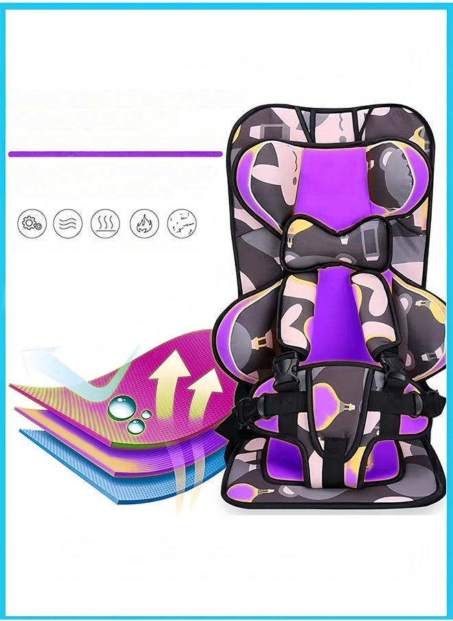 Berma Baby Portable Child Car Safety Chair Safety Seat with Neck Pillow and Five-Point Belt for Kids  - Image 4