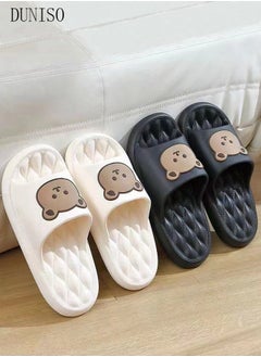 DUNISO Couple Slippers for Men and Women Quick Drying Slide Sandal with Thick Sole Non-Slip Soft Shower Slippers Open Toe Spa Bath Pool Gym House Sandals for Indoor & Outdoor  - Image 4