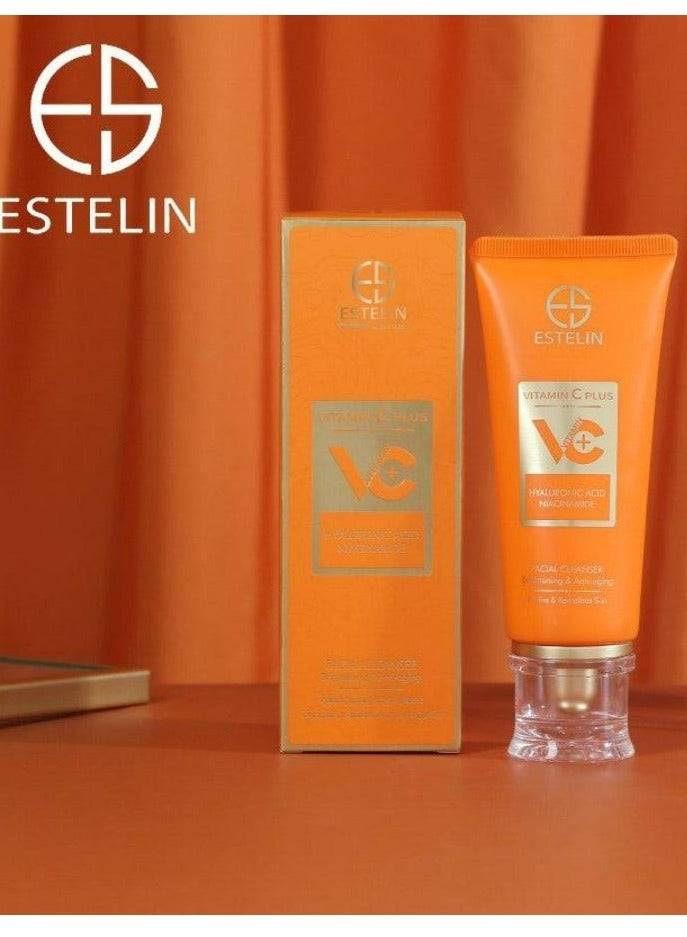 ESTELIN Vitamin C Plus Brightening & Anti-Aging Facial Cleanser 80 g - Image 2