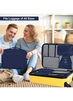 8 Set Packing Cubes for Suitcases, Travel Luggage Packing Organizers with Laundry Bag, Compression Storage Shoe Bag, Clothing Underwear Bag, for Man and Women, Navy Blue - pzsku/ZD76974A5C09BA6B2DF11Z/45/_/1693052580/aeec2f13-258a-4041-a562-5a295bd0983d