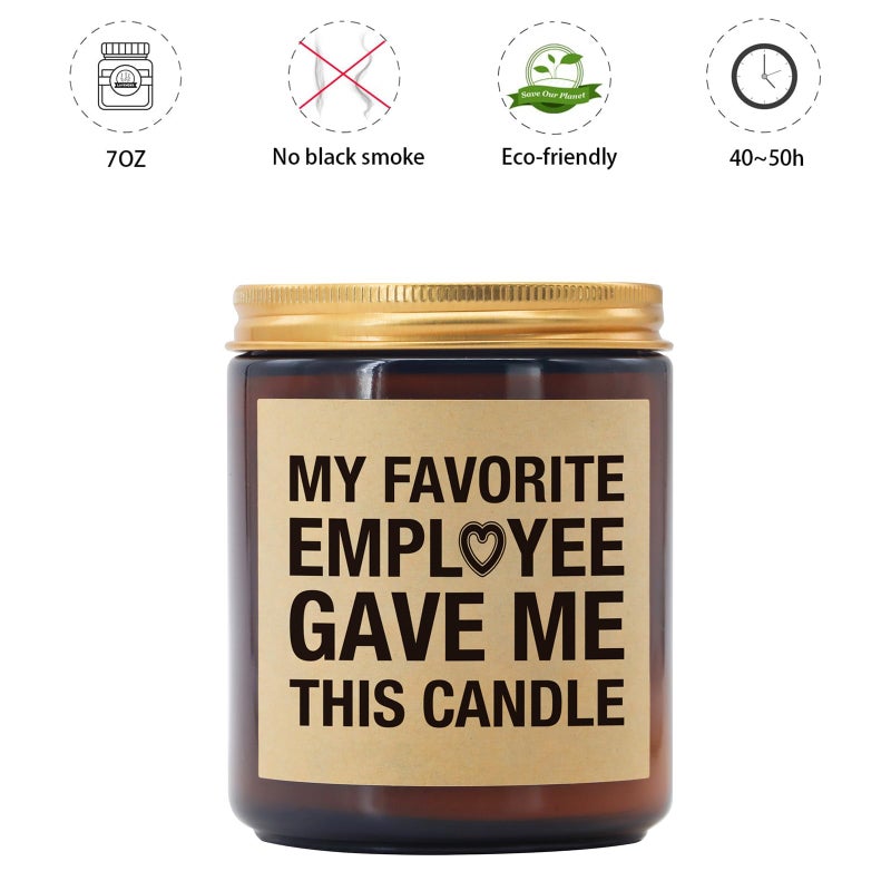 Lihome Boss Gifts for Women Men - Funny Boss Day Gifts, Coworker, Employee, Office Humor Vanilla Coconut Scented Candle (7oz) - Image 3