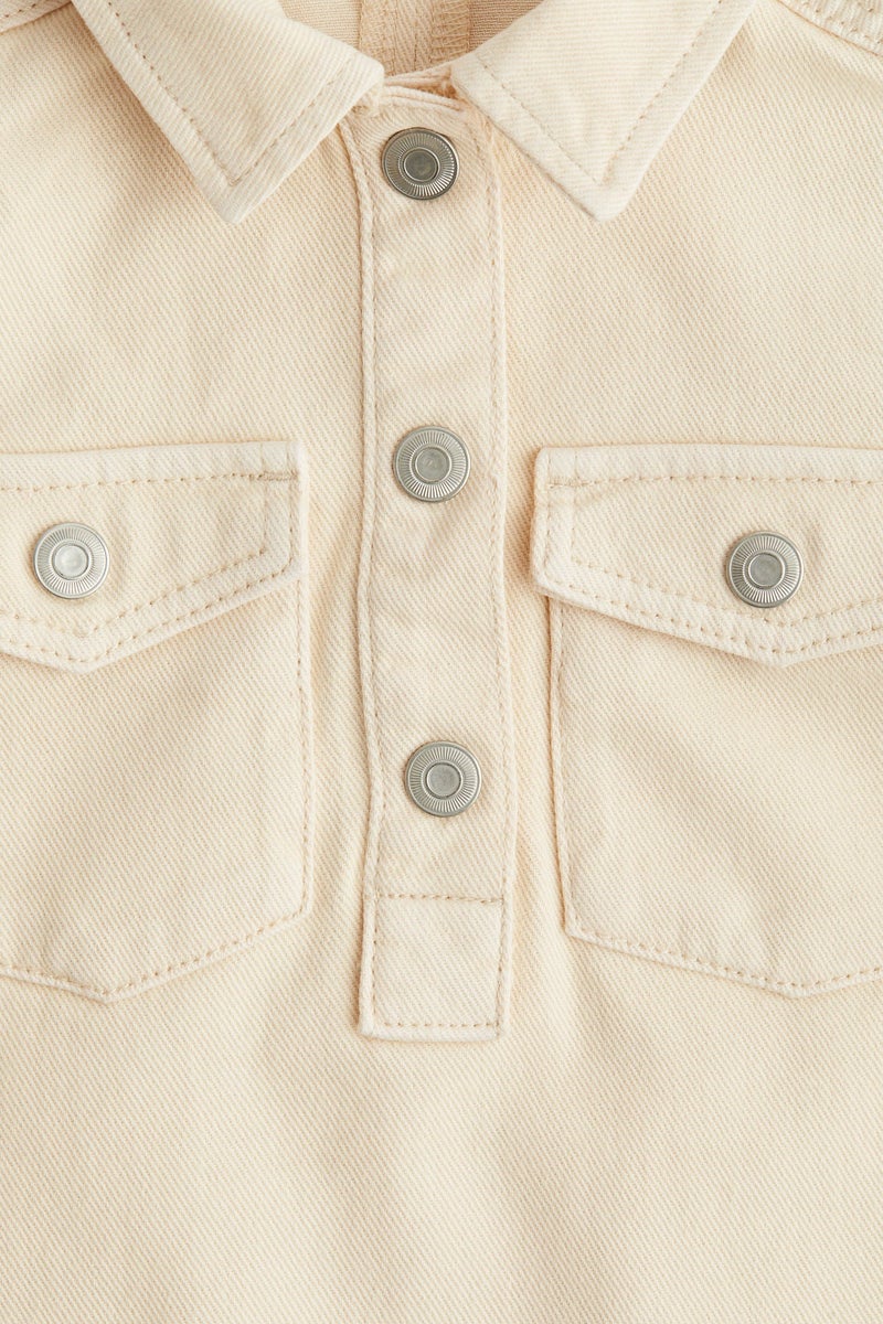 H&M Ecru Denim Shirt Dress - Image 2