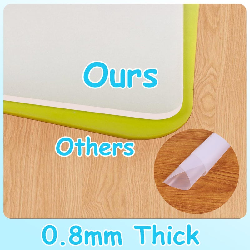 PaBUSIOr Silicone Mats for Crafts, Translucent, Non-Slip Heat Resistant, 11.8×15.7In (2/Pack) Silicone Placemats for Jewelry, Epoxy Resin,Glitter Slime, DIY Sheet, Nail Art, Clear Countertop Protector Pad - Image 3