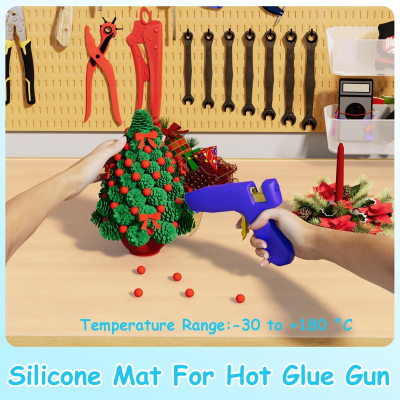 PaBUSIOr Silicone Mats for Crafts, Translucent, Non-Slip Heat Resistant, 11.8×15.7In (2/Pack) Silicone Placemats for Jewelry, Epoxy Resin,Glitter Slime, DIY Sheet, Nail Art, Clear Countertop Protector Pad - Image 5