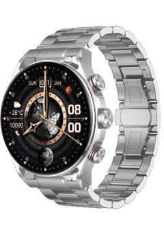 Chrono Pro Smart Watch with AMOLED Display and Hight-Fidelity BT Calling / 7 Days Working Time / Full-View Touch Display / Voice Recording / 100+ Sports Modes / Rotary Encoder Button / Pedometer / GL-SWA40 - Silver