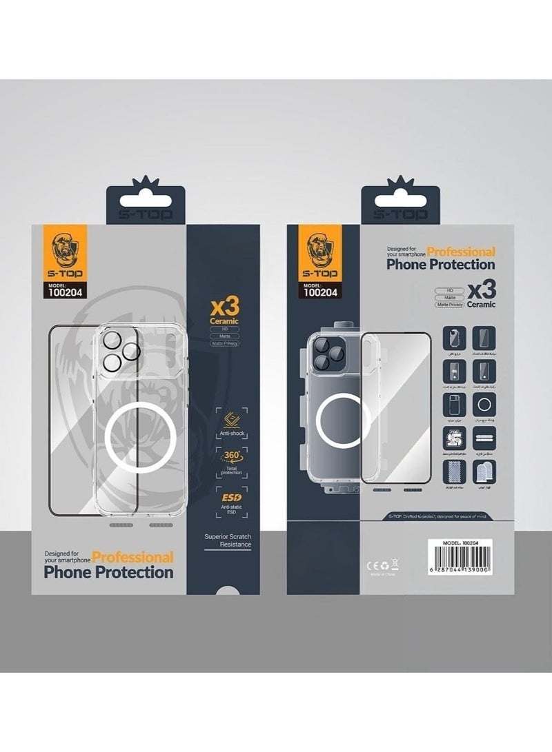 اس-توب حزمة الحماية المتكاملة 10 في 1 يدعم شحن ماج سيف لجهاز آيفون 17 برو - Image 2