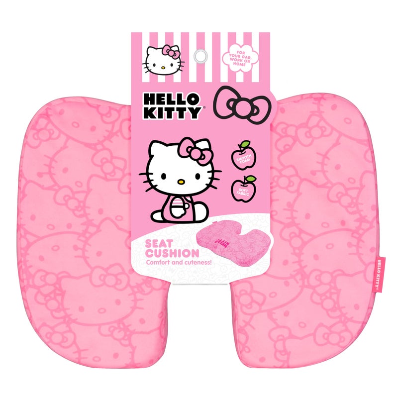 Carbella Officially Licensed Hello Kitty Seat Cushion - Cute Pink Office Chair Cushion for Car, Home, Work or Desk - Comfort Memory Foam Cushions for Coccyx, Back, Tailbone Pain Relief Pillow - Image 1
