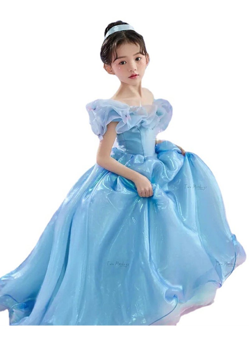 Children's dress new princess dress evening dress little girl performance piano catwalk dress Costumes - Image 1