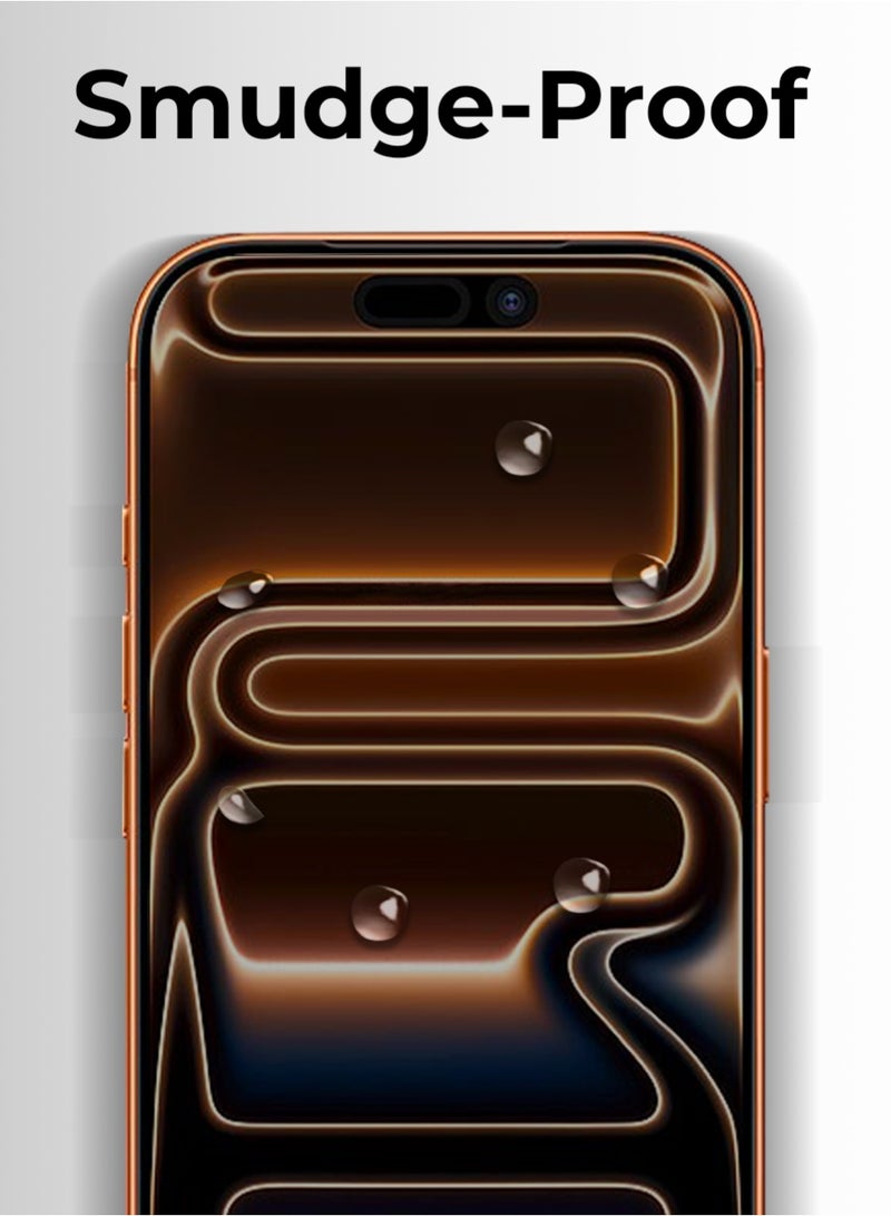 جلاسولوجي iPhone 17 Pro Privacy Screen Protector with Anti-Spy  9H Glass, Anti-Fingerprint, Shockproof & Edge-to-Edge Protection, Easy Install Frame & Case-Friendly Fit - Image 5