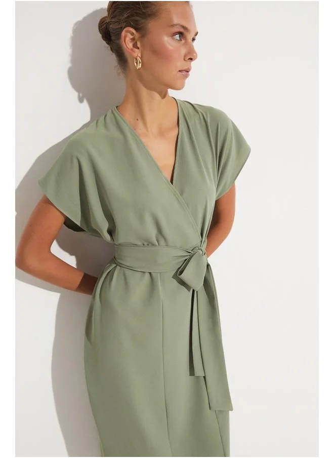 JUNE June Loose Fit Dress Khaki